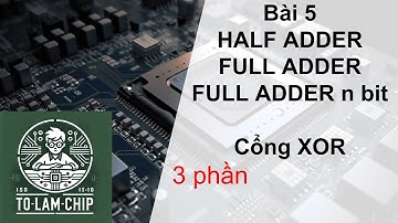 [Thiết kế vi mạch] Bài 5_2:Half adder, Full adder, Full adder N bit, cổng XOR, Quy trình thiết kế