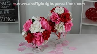 Valentine&#39;s Day Flower Arrangement/Bouquet by Crafty Ladybug