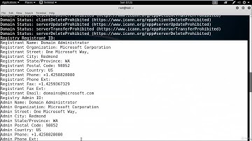 Analyzing domain and ip address by using kali linux os
