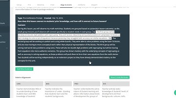Aligning and scoring evidence in eVAL