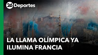 La llama olímpica de Paris 2024 ya alumbra Francia