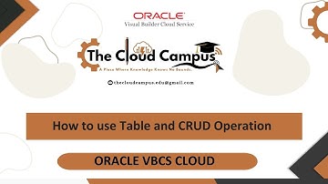 Table and CRUD Operation on BO in VBCS | How to use table in VBCS | VBCS tutorial