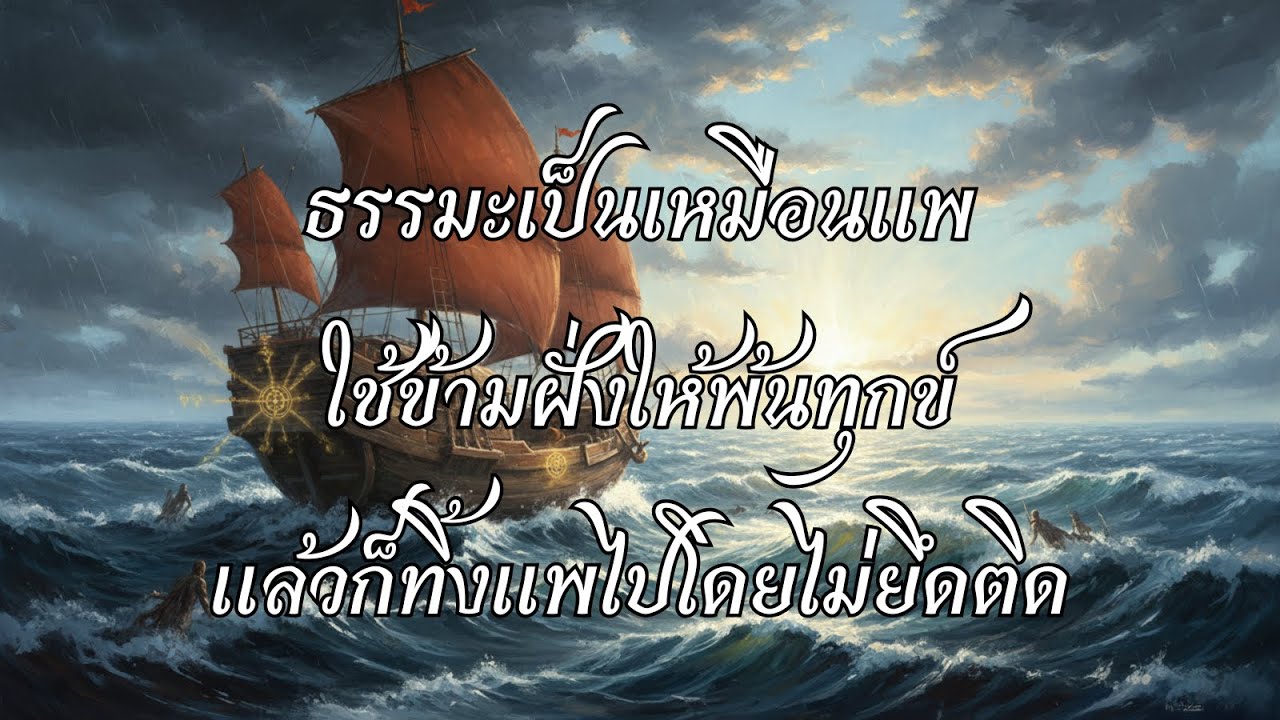 ธรรมะเป็นเหมือนแพ ใช้ข้ามฝั่งให้พ้นทุกข์ แล้วก็ทิ้งแพไปโดยไม่ยึดติด โดยธรรมบำบัด