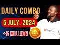 July 5 Hamster Kombat Daily Combo Today || Claim 5M Coins to Hamster Kombat Wallet