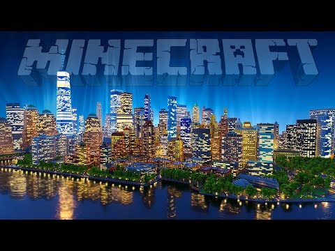 NEW YORK by Night - Minecraft Timelapse [Lower Manhattan 2500+ hours]