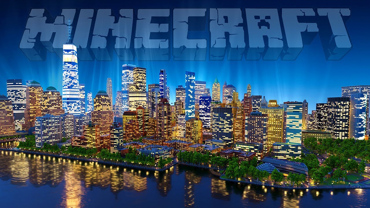 NEW YORK by Night - Minecraft Timelapse [Lower Manhattan 2500+ hours]