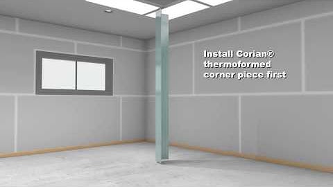 DuPont Corian Interior Vertical Wall Cladding Installation