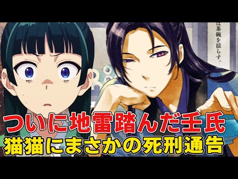 壬氏のとんでも求婚のセリフに猫猫まさに死刑通告!彼女の逆鱗ふれた壬氏まさかの逆襲倍返し!全ては水蓮の手のひら!?【猫猫】【壬氏】【薬屋のひとりごと二期】