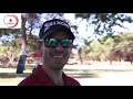 Ruan interviews his caddie and brother, Darin
