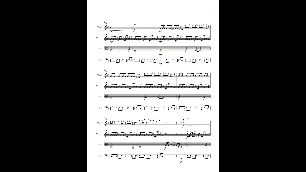 "Hawaiian Roller Coaster Ride" for String Quartet arranged by Andrew Hodges