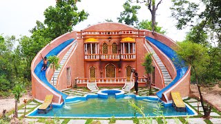Build Most Wonderful Mud Villa Twin Water Slide Gorgeous Swimming Pool Pool Top Villa Full