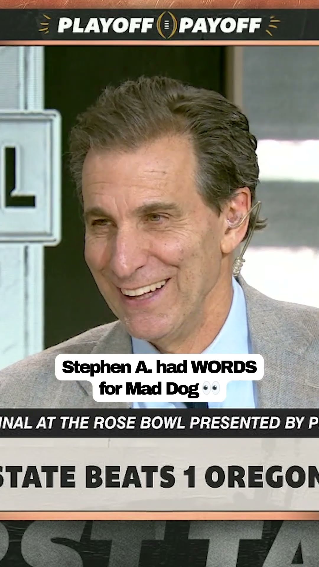 Stephen A. has HAD IT with Mad Dog's Ohio State take ?
