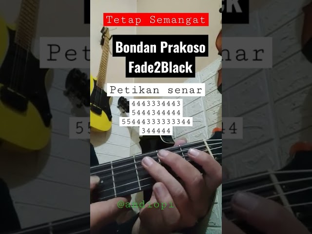 Tetap Semangat - Bondan Prakoso & Fade2Black - Tutorial Gitar Bass Line #shorts class=