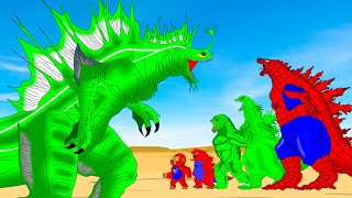 Rescue SPIDER GODZILLA &amp; KONG Vs ABYSSAL GODZILLA RADIATION : Who Will Win?| Godzilla Cartoon