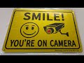 Sheenwang Smile You’re on Camera Outdoor Sign Video Surveillance Home Business Driveway Alert