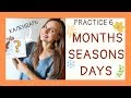 Months, seasons, days of week in Russian | Drill& Practice 6