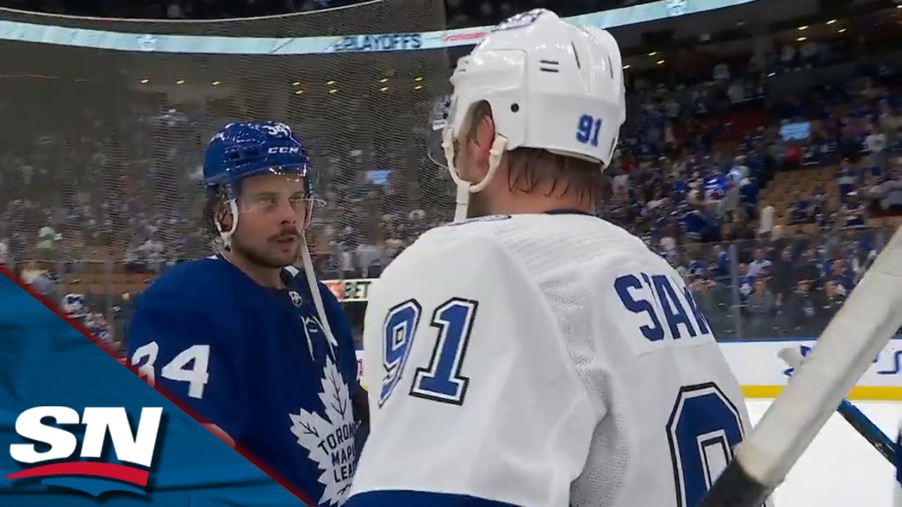 Tampa Bay Lightning and Toronto Maple Leafs Exchange Handshakes