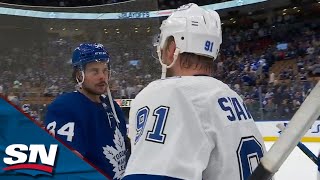 Tampa Bay Lightning and Toronto Maple Leafs Exchange Handshakes Following Their Seven Game Series