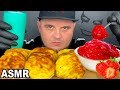 ASMR BREAKFAST Cottage cheese pancakes + STRAWBERRY | SOUNDS OF EATING | Joker ASMR