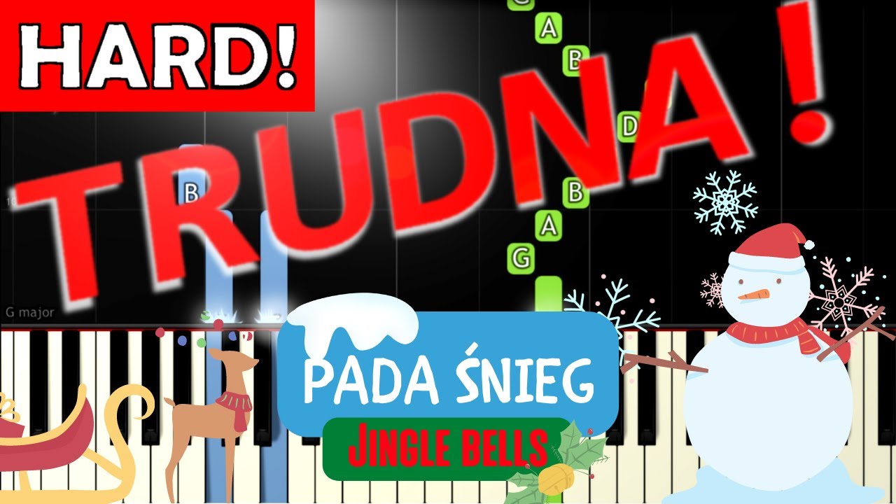 Piosenka Pada Snieg Dzwonia Dzwonki San Tekst 🎹 Pada śnieg (Dzwonki sań, Jingle bells) - Piano Tutorial (TRUDNA
