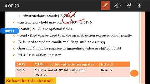 Data processing instructions of ARM instruction set ; unit 2 part 2