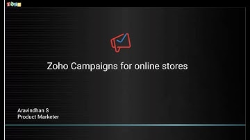 Zoho Campaigns for online stores | Webinar