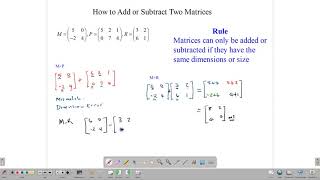 Matrices   Basics, Addition and Subtraction