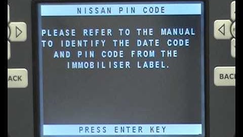 Nissan Pin Code