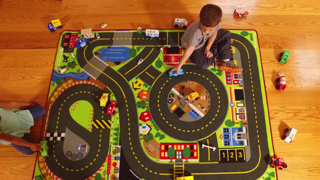 melissa and doug carpet with cars