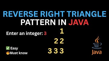 Java Reverse Right Triangle Pattern | Print Numbers with Loops (Beginner Tutorial)