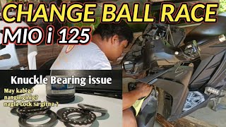 Paano ayusin ang naninigas na manibila ng MIO i 125 | BALL RACE REPLACEMENT,Knuckle bearing