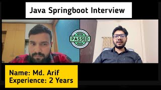 Java Spring Boot Interview | 2  Years Experience