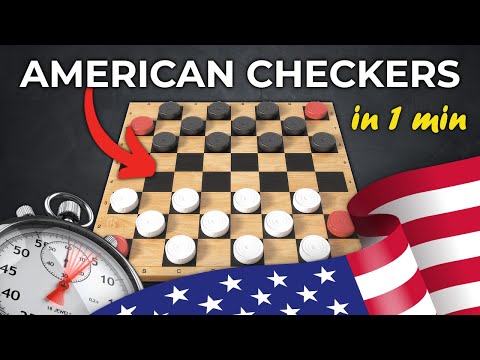 How To Play American Checkers In 1 Min!