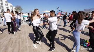 Farid Ferchach & Lisa Sandrausc - Bachata Social Dance At World Stars Salsa Festival 2022