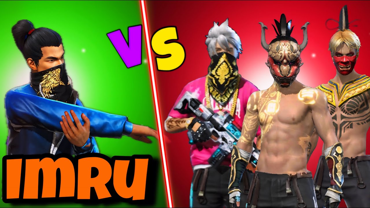 Full Gameplay | 1 vs 3 iMRU FREEFIRE | iPhone XR default settings 📲 ...