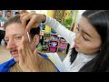 💈Straight Razor BEARD SHAVE to MUSTACHE by FEMALE BARBER "Nin" 🇹🇭 Pattaya Thailand