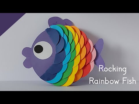 How To Make Rocking Rainbow Fish For Kids / Easy Paper Crafts / Nursery Craft Ideas / 5 Minute Craft