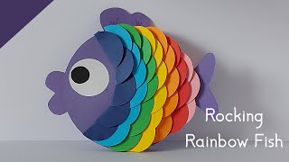 How To Make Rocking Rainbow Fish For Kids / Easy Paper Crafts / Nursery Craft Ideas / 5 Minute Craft