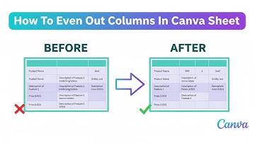 How To Even Out Columns In Canva Sheet (2025)