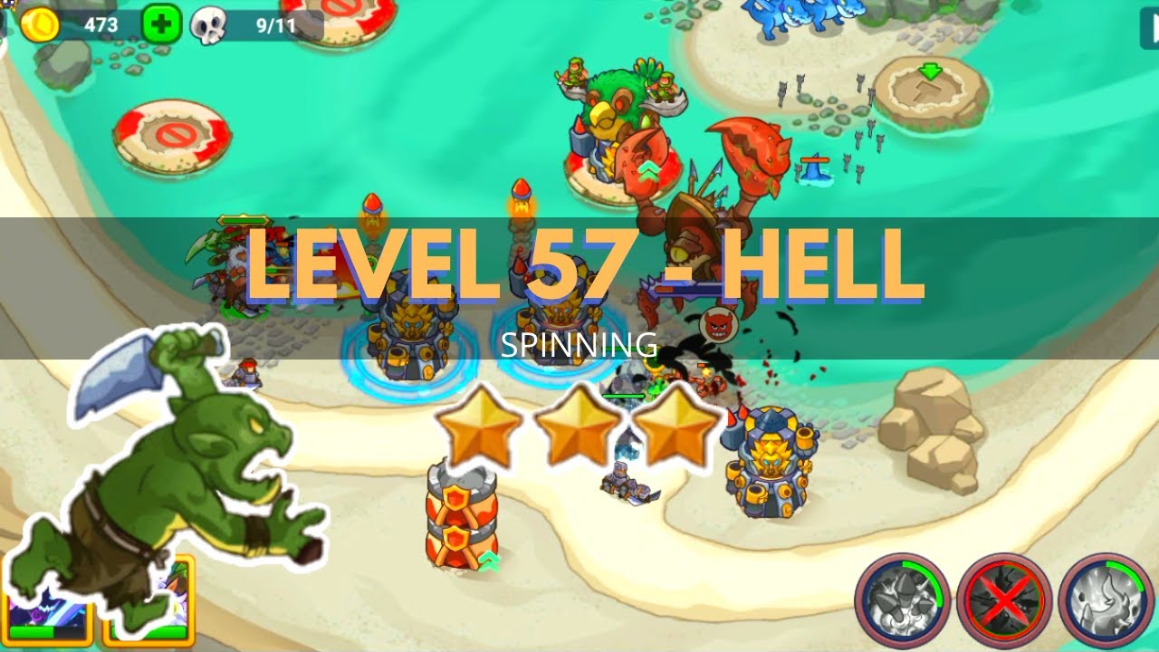 King of Defense 2: Level 57 HELL / SPINNING / GAMEPLAY GUIDE