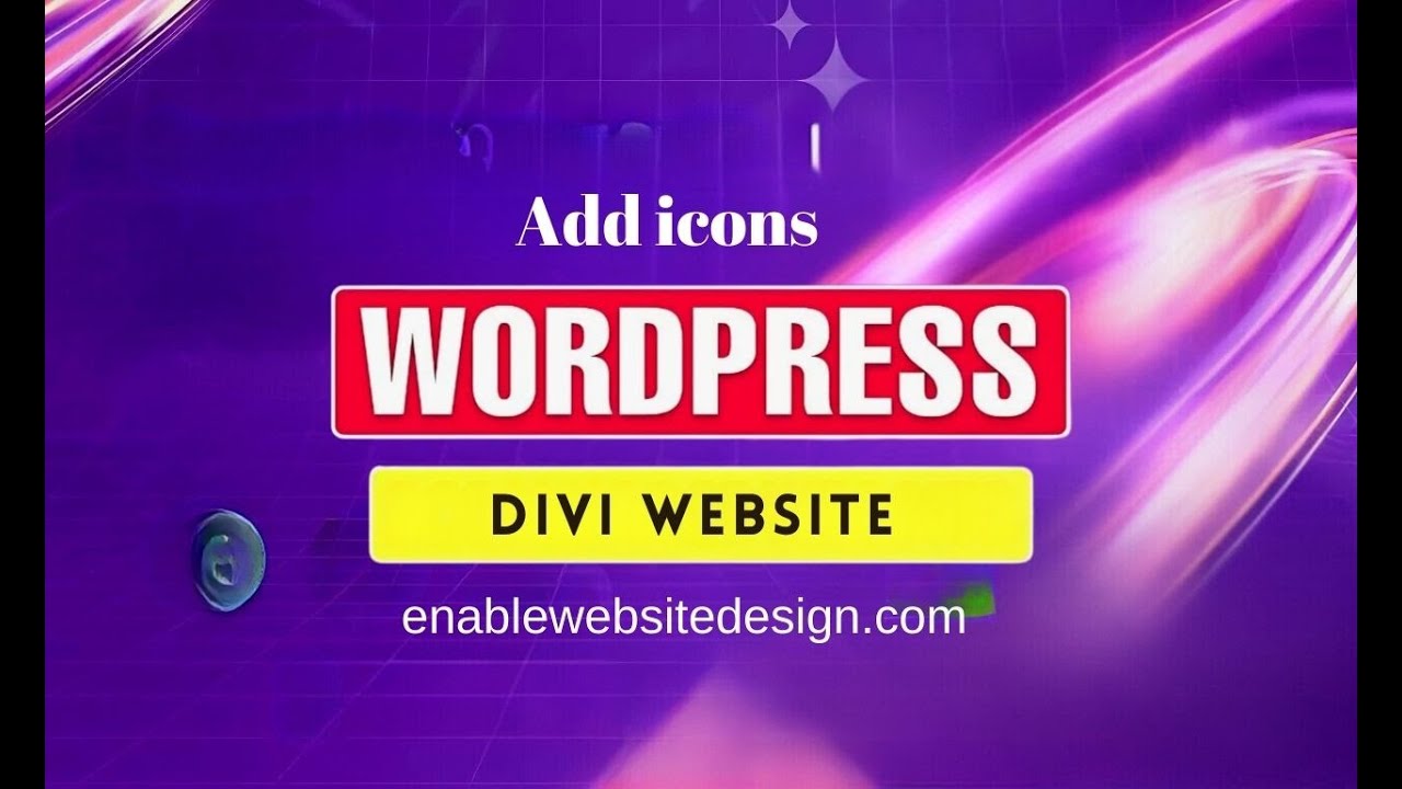How to add icons in divi wordpress website
