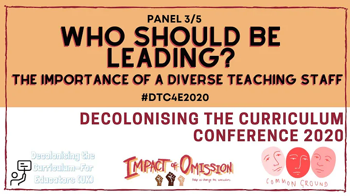 Panel 3/5  - Who should be leading? The importance of a diverse teaching staff