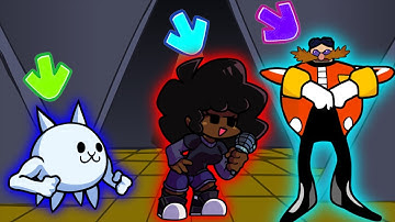 FNF Character Test | Gameplay VS Playground | Battle Cats (Early Demo) | Eggman | Carol | Macho Cat