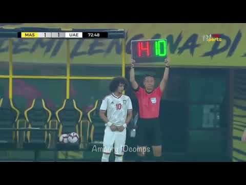 عودة عموري للملاعب بعد غياب موسم عموري ضد ماليزيا 2019 9 10 تصفيات