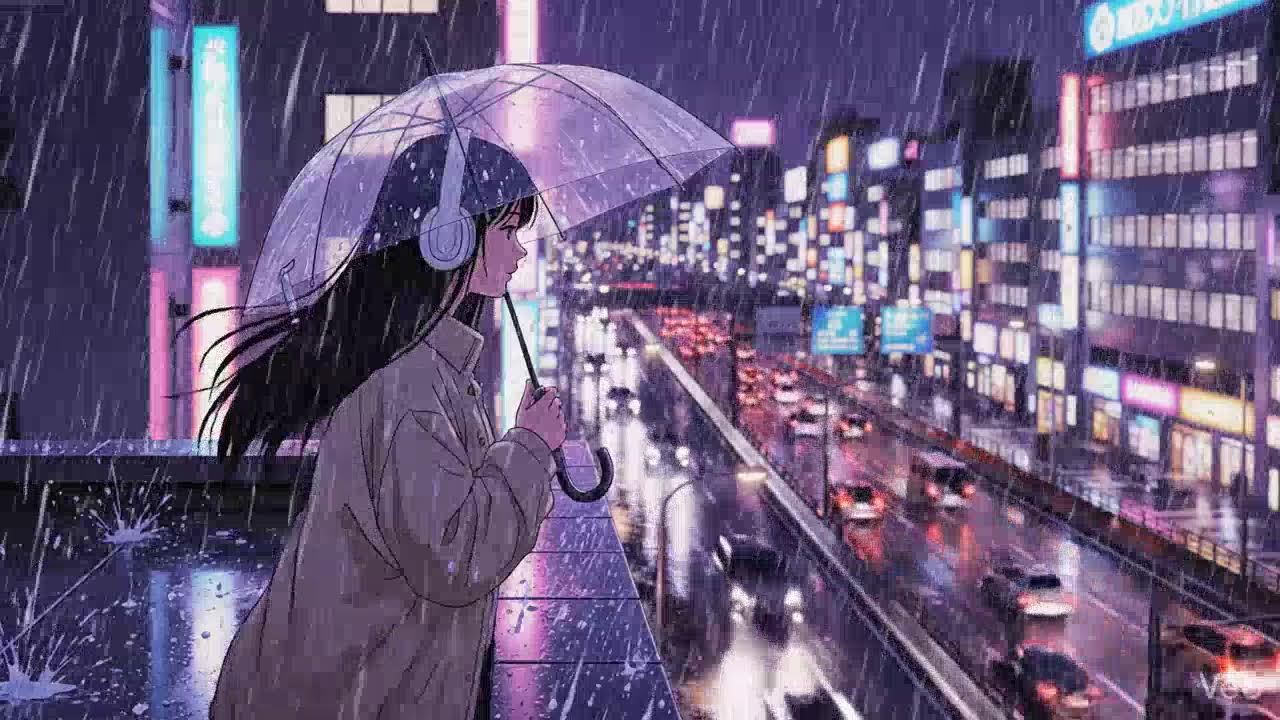 Neon City Rain 🌧️ Lofi Beats for Relaxing Nights