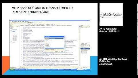 An XML Workflow for Book Publishing
