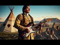 Sitting Bull playing electric guitar in front of tribe #sittingbull #nativeamerican #lakota #sioux 