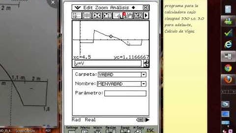 VIGAS EN CASIO CLASSPAD 330