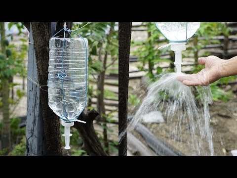 Automatic hand wash bottles with plastic bottles and syringes