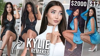 TRYING ON KYLIE JENNER DRESS REMAKES!